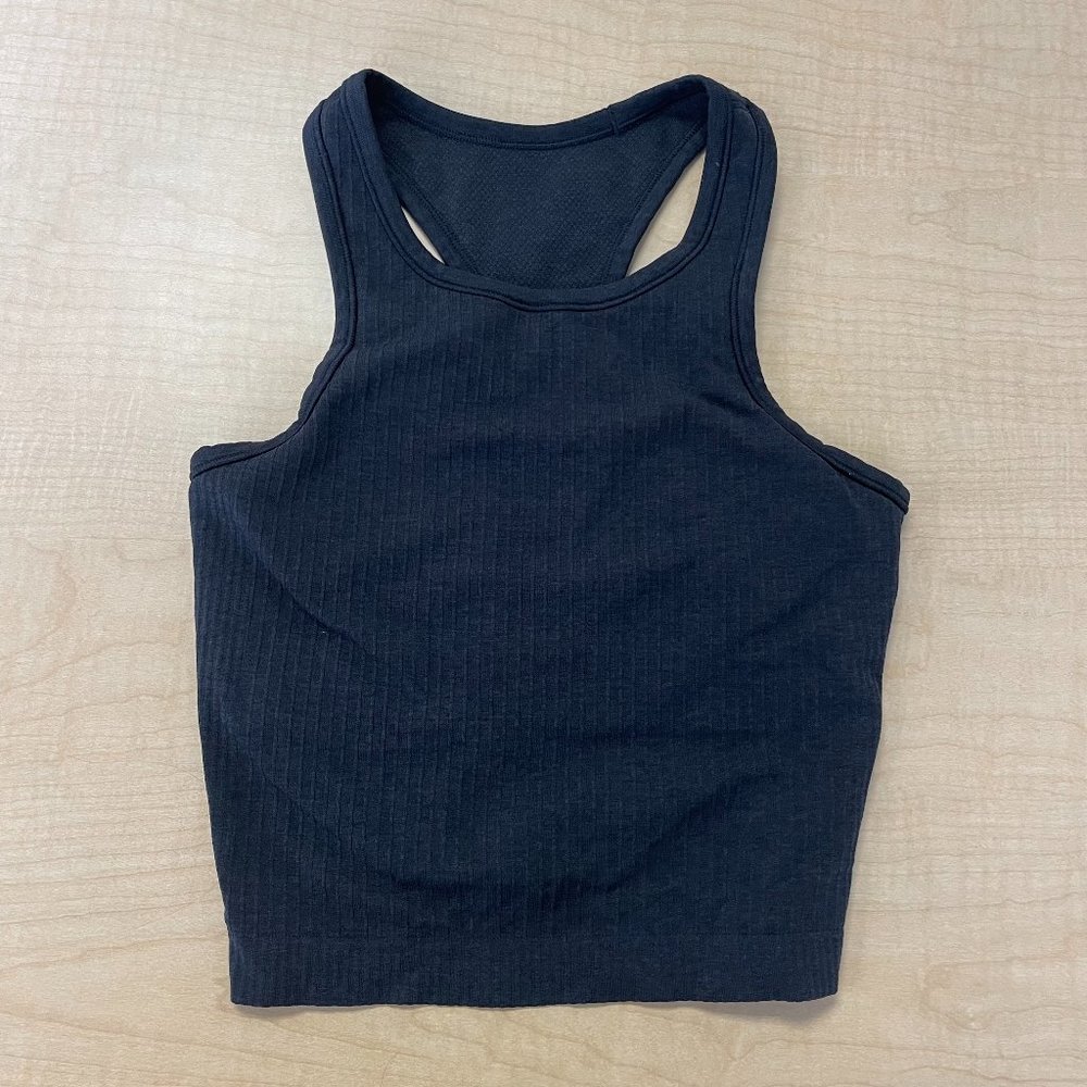 lululemon Ebb to Street Racerback Crop Black